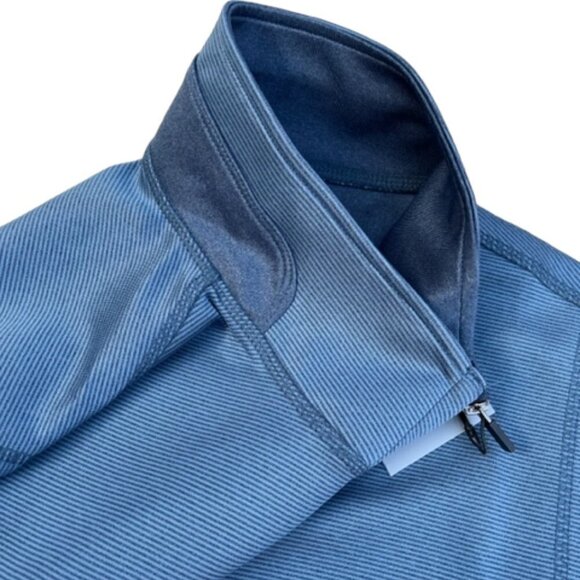 Hickey Freeman NWT New York Mens Golf Vest Denim Blue 1/4 Zip Size Medium $99.50 - Picture 4 of 12